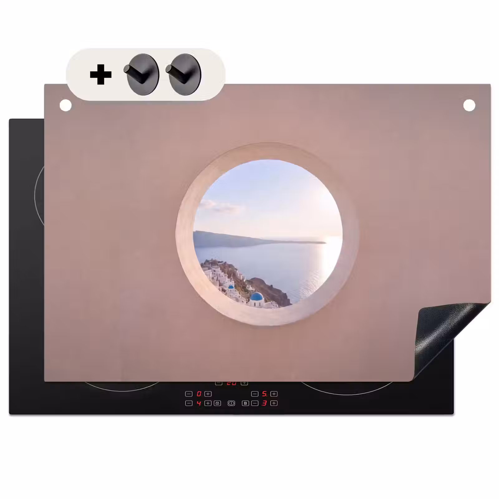 2-in-1 Herdabdeckplatte & Spritzschutz - Aussicht – Meer – Natur — 1