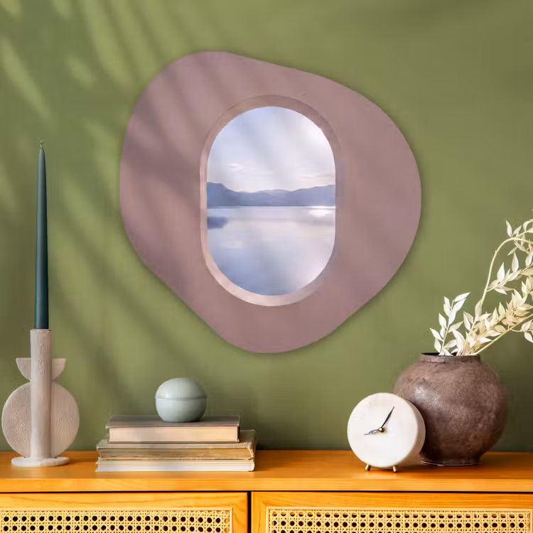 Glasbild Organische Form - Landschaft – Wasser – Modern — 2