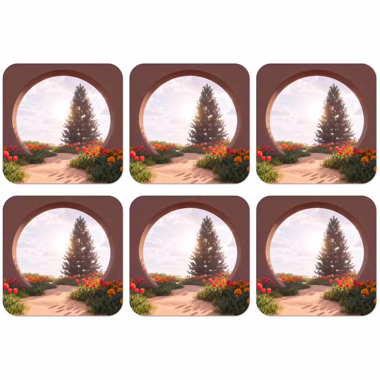 Untersetzer - Weg – Blumen – Natur — 1