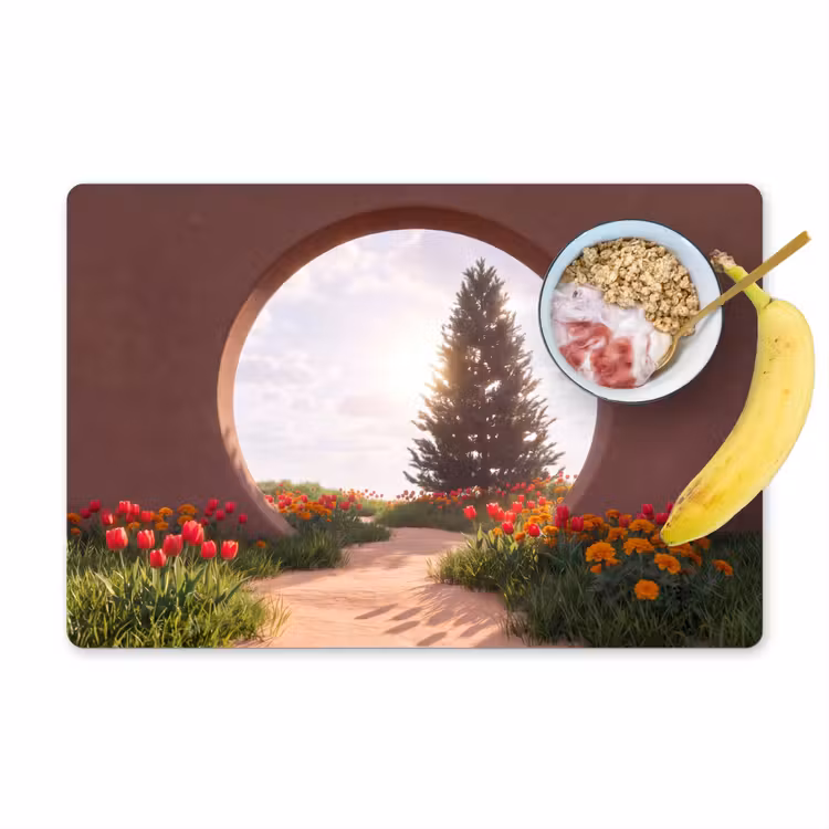 Tischset - 6 Stück - Weg – Blumen – Natur — 1