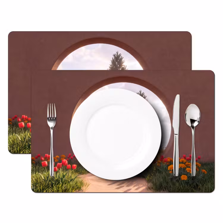 Tischset - 6 Stück - Weg – Blumen – Natur — 2