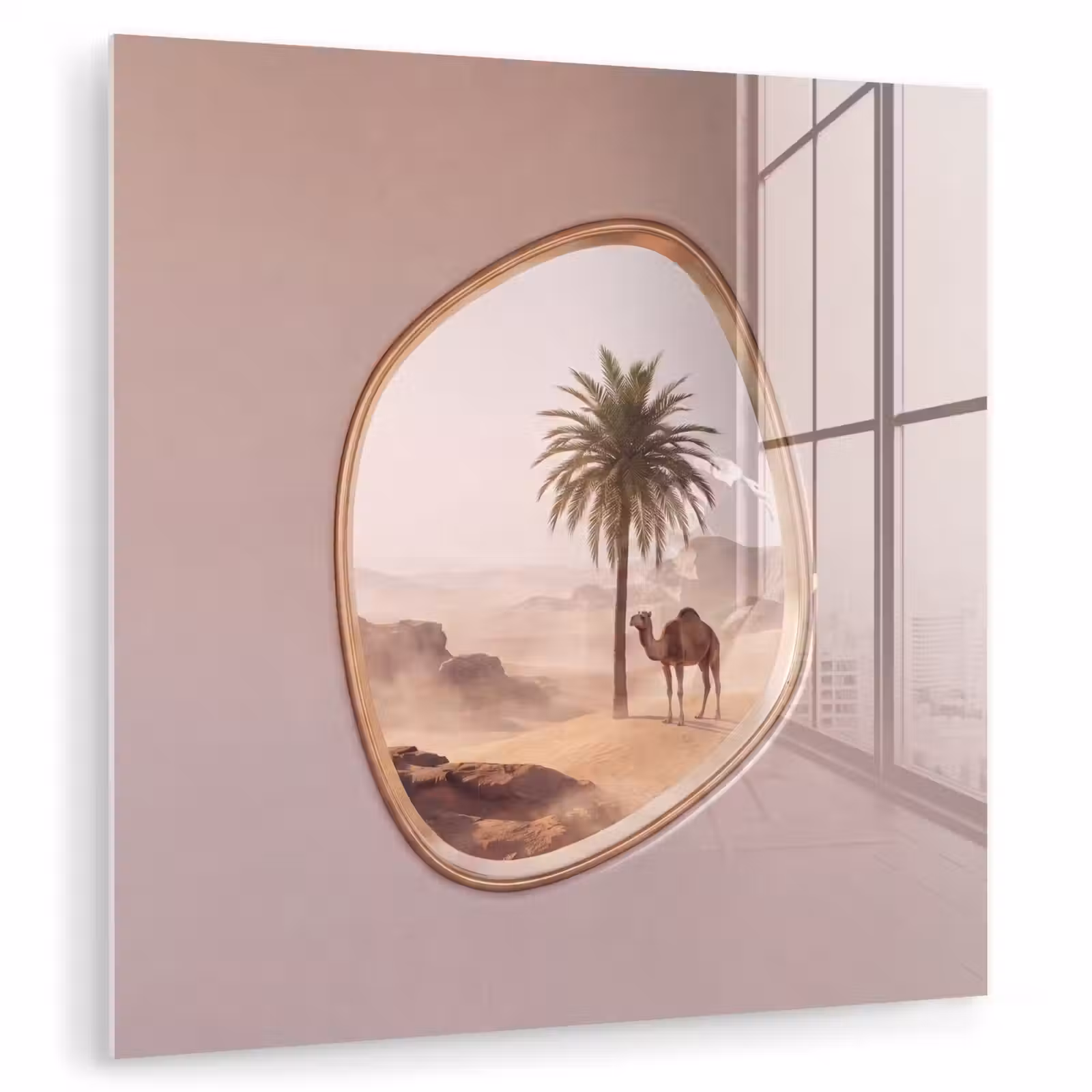 Glasbild - Kamel – Wüste – Natur — 1