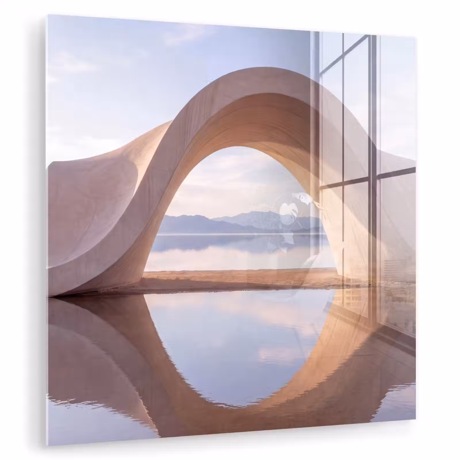 Glasbild - Bogen – Wasser – Natur — 1