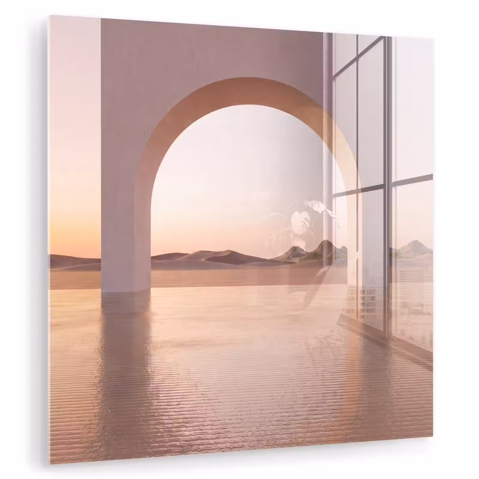 Glasbild - Bogen – Wüste – Natur — 1