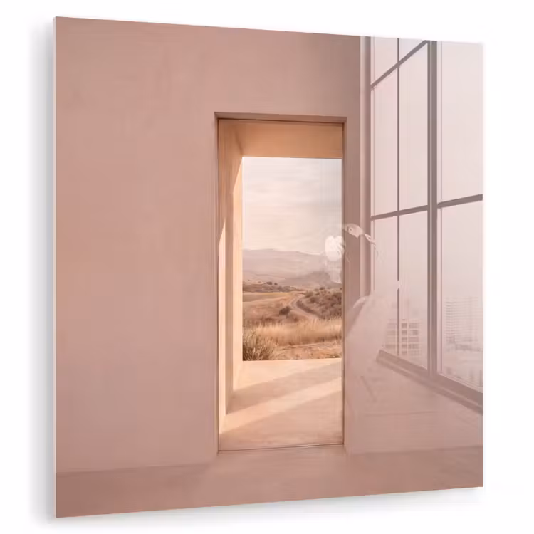 Glasbild - Aussicht – Natur – Ruhe — 1