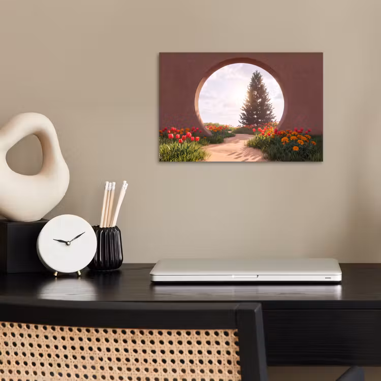 Poster - Weg – Blumen – Natur — 2