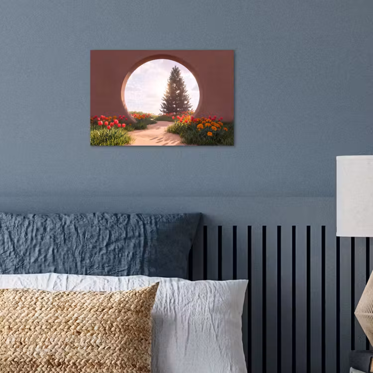 Poster - Weg – Blumen – Natur — 3