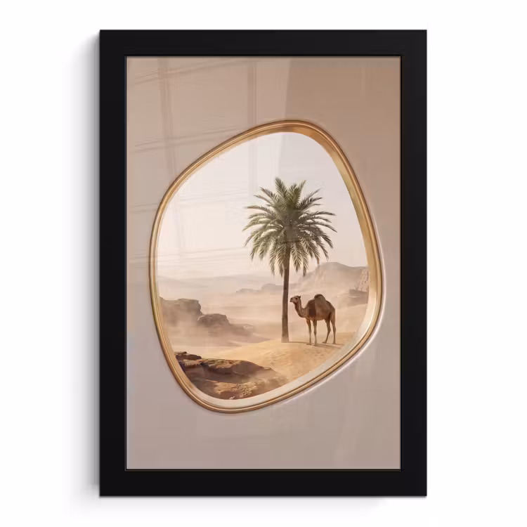 Bilder mit Rahmen - Kamel – Wüste – Natur — 1