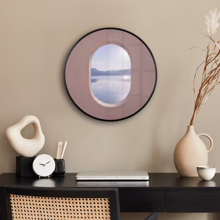 Poster im Rahmen Rund - Landschaft – Wasser – Modern — 3