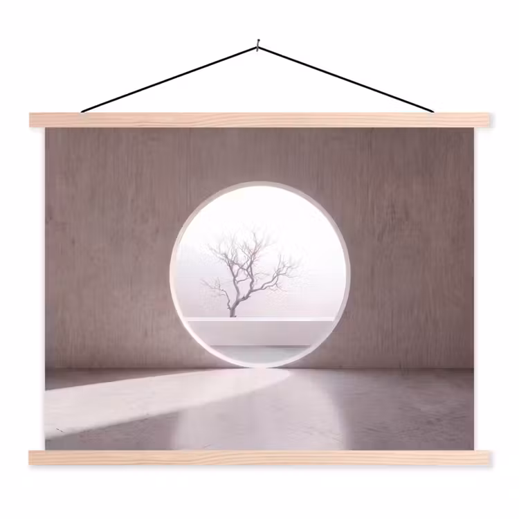Stoffbild - Baum – Kreis – Modern — 1