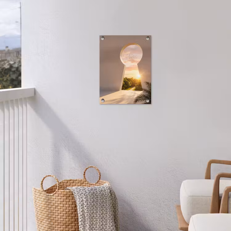 Gartenposter - Schlüsselloch – Natur – Sonne — 5