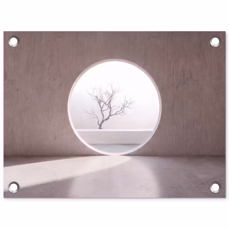 Gartenposter - Baum – Kreis – Modern — 1
