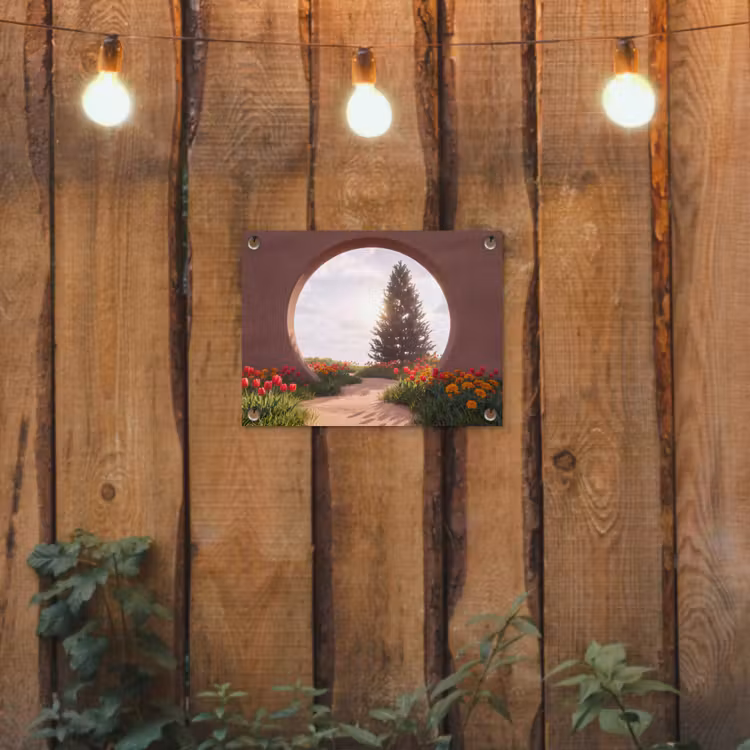 Gartenposter - Weg – Blumen – Natur — 2