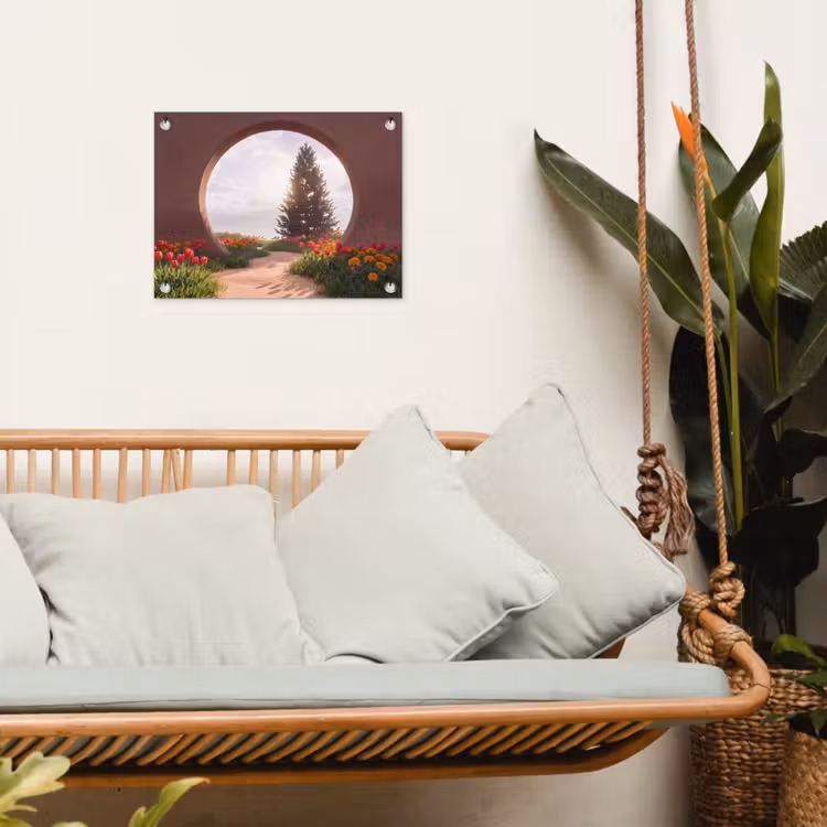 Gartenposter - Weg – Blumen – Natur — 4