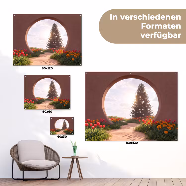 Gartenposter - Weg – Blumen – Natur — 6