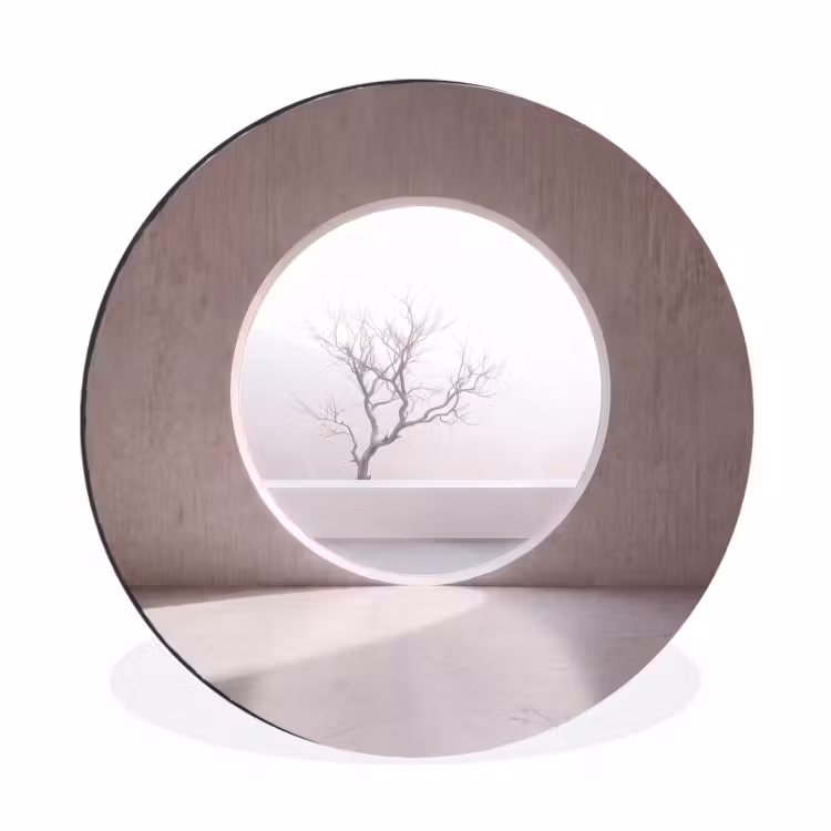 Alu-Dibond-Bild Rund - Baum – Kreis – Modern — 1