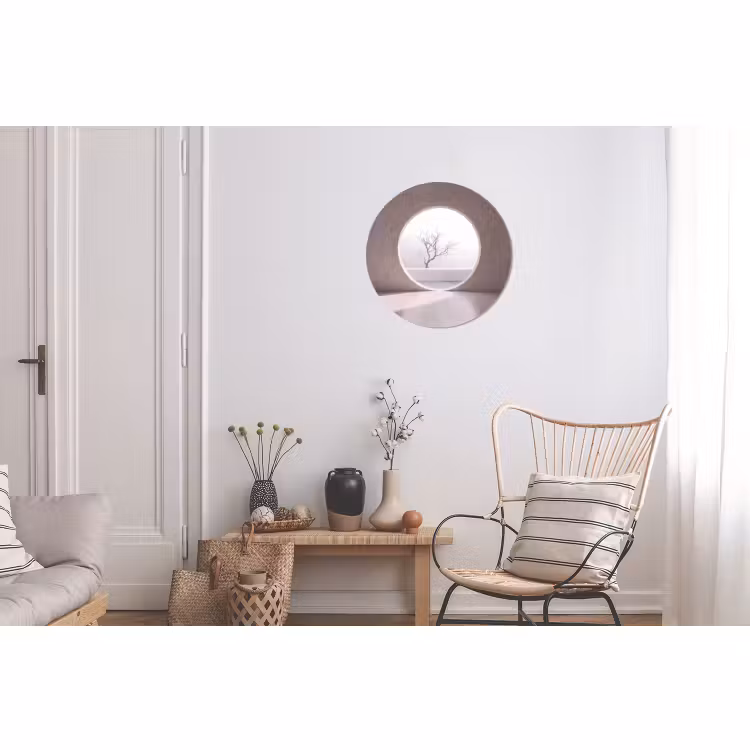 Alu-Dibond-Bild Rund - Baum – Kreis – Modern — 2