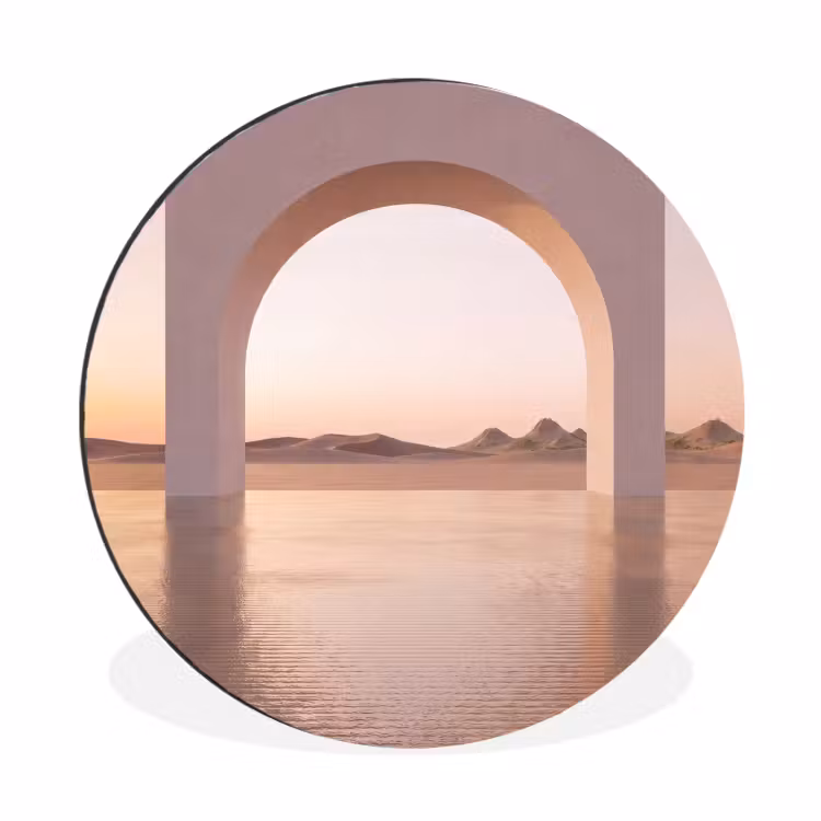 Alu-Dibond-Bild Rund - Bogen – Wüste – Natur — 1
