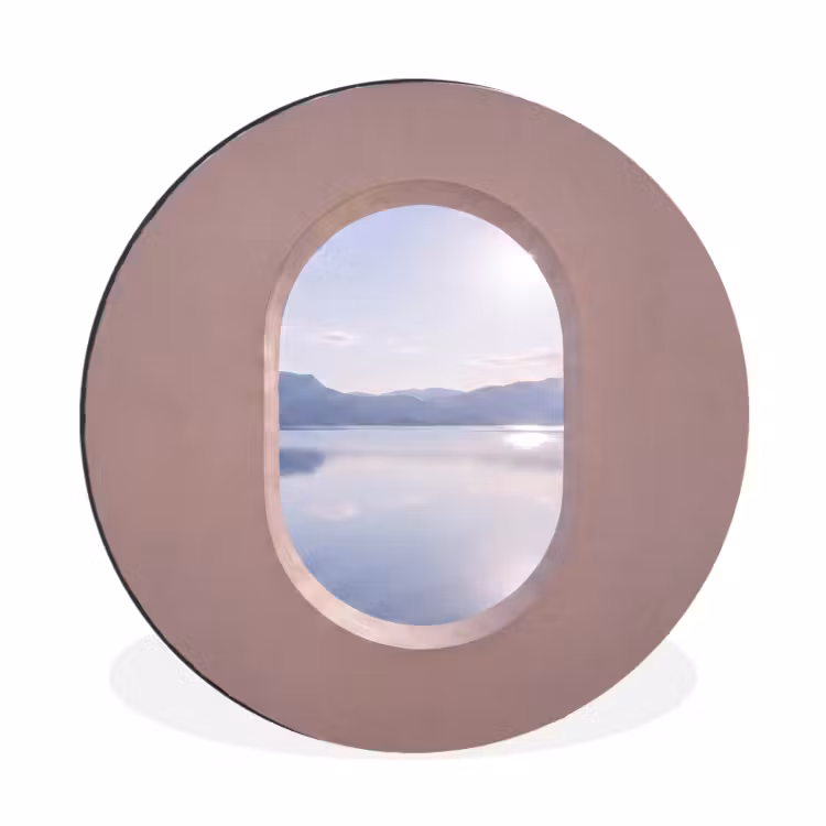 Alu-Dibond-Bild Rund - Landschaft – Wasser – Modern — 1