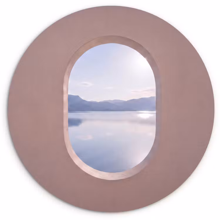 Glasbild Rund - Landschaft – Wasser – Modern — 1