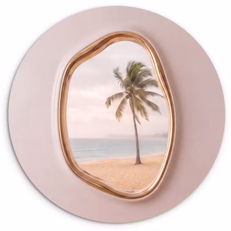 Glasbild Rund - Tropisch – Landschaft – Küste — 1