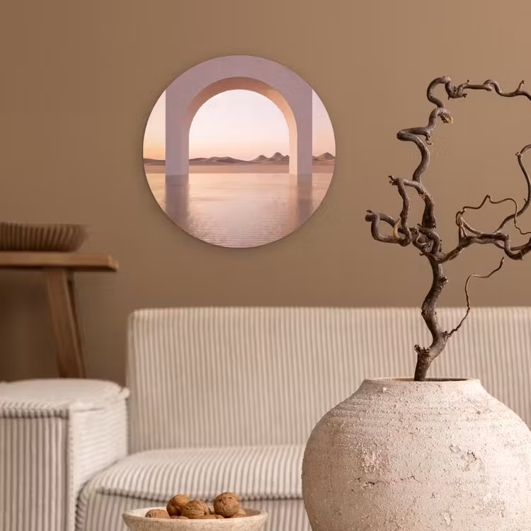 Glasbild Rund - Bogen – Wüste – Natur — 2