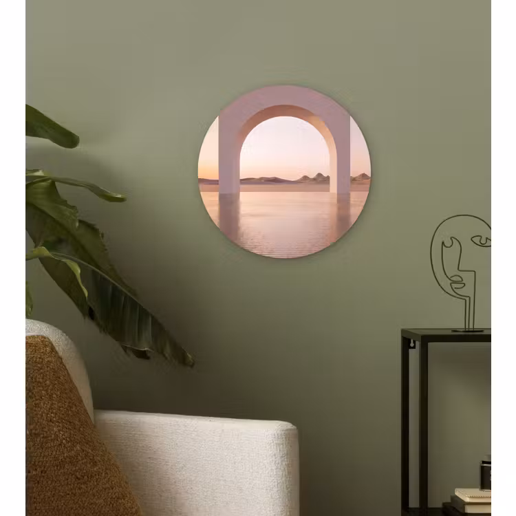 Glasbild Rund - Bogen – Wüste – Natur — 3
