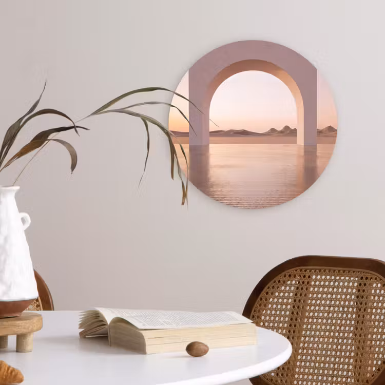 Glasbild Rund - Bogen – Wüste – Natur — 4
