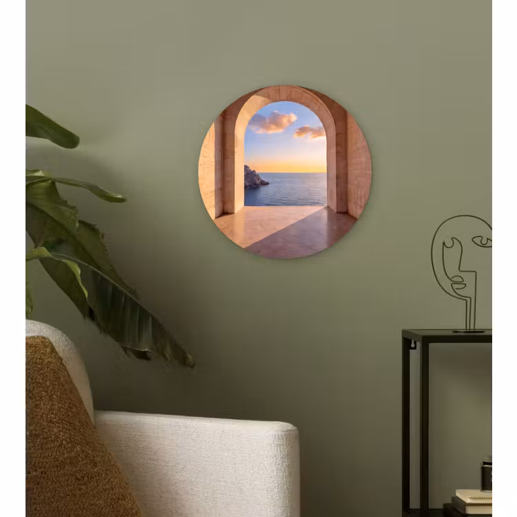 Glasbild Rund - Meer – Landschaft – Abend — 3
