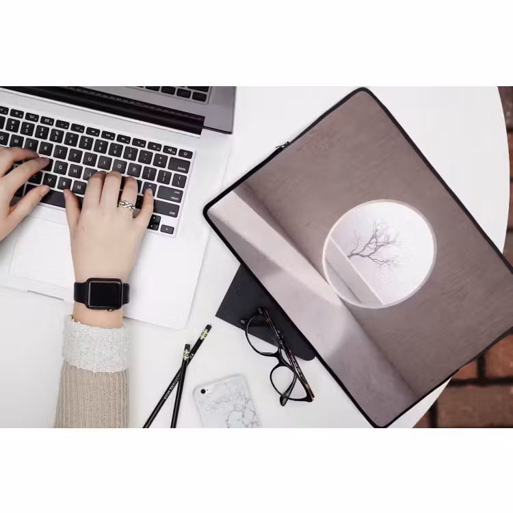 Laptop hülle - Baum – Kreis – Modern — 3