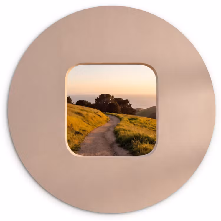 Glasbild Rund - Aussicht – Küste – Natur — 1