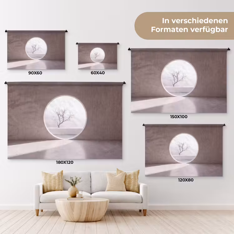 Wandteppich - Baum – Kreis – Modern — 8