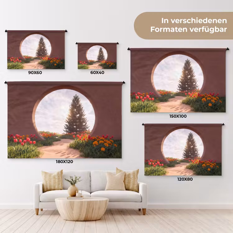 Wandteppich - Weg – Blumen – Natur — 8