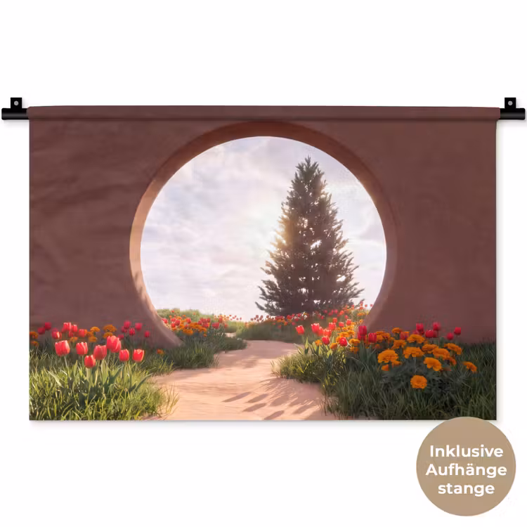 Wandteppich - Weg – Blumen – Natur — 9