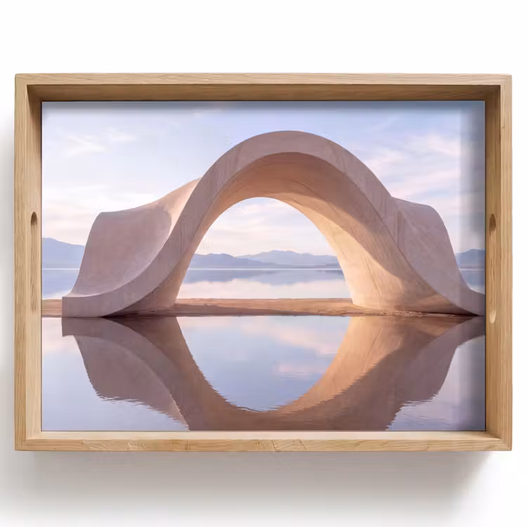 Tablett - Bogen – Wasser – Natur — 1