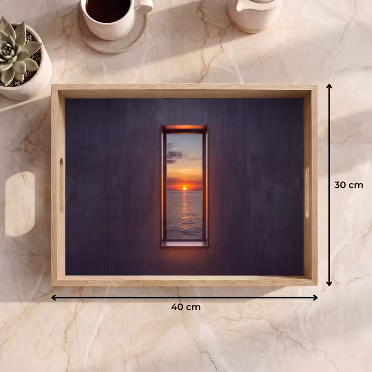 Tablett - Sonnenuntergang – Meer – Natur — 9