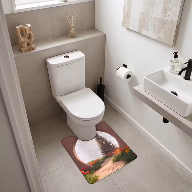 WC Vorleger - Weg – Blumen – Natur — 6