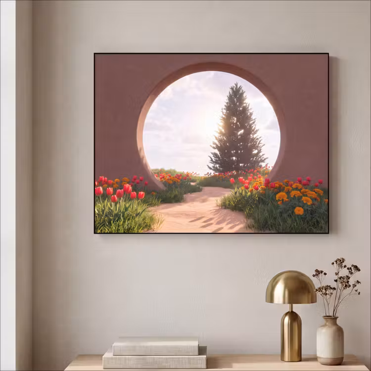 Art Frame - Weg – Blumen – Natur — 4