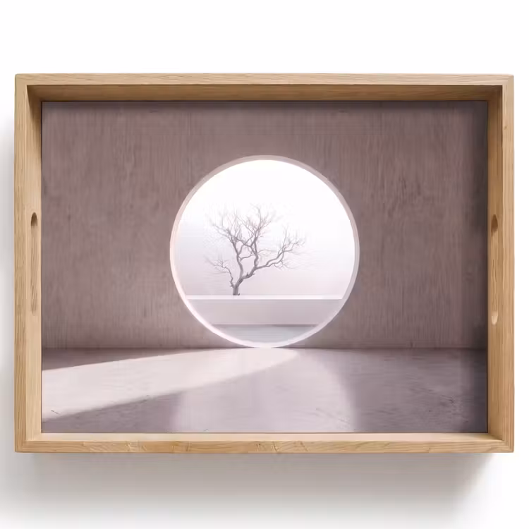 Tablett - Baum – Kreis – Modern — 1