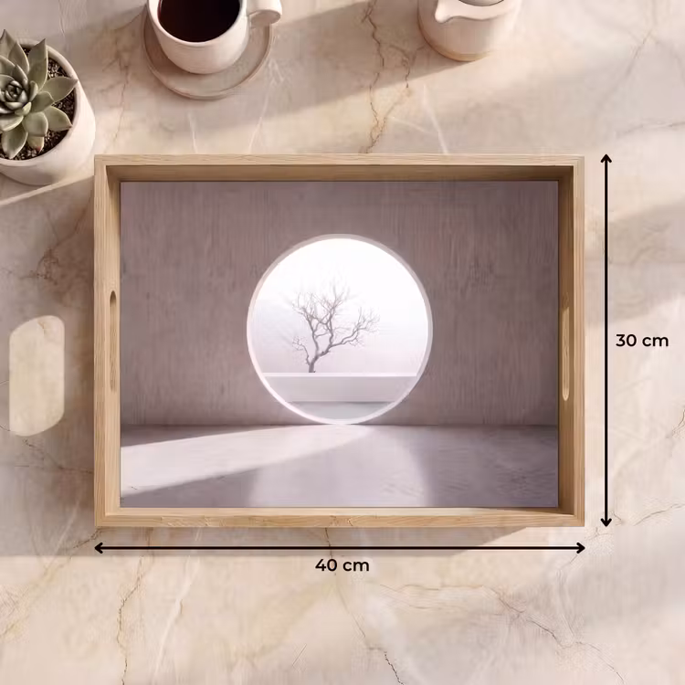 Tablett - Baum – Kreis – Modern — 9