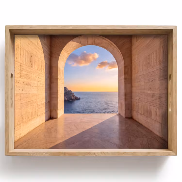 Tablett - Meer – Landschaft – Abend — 1