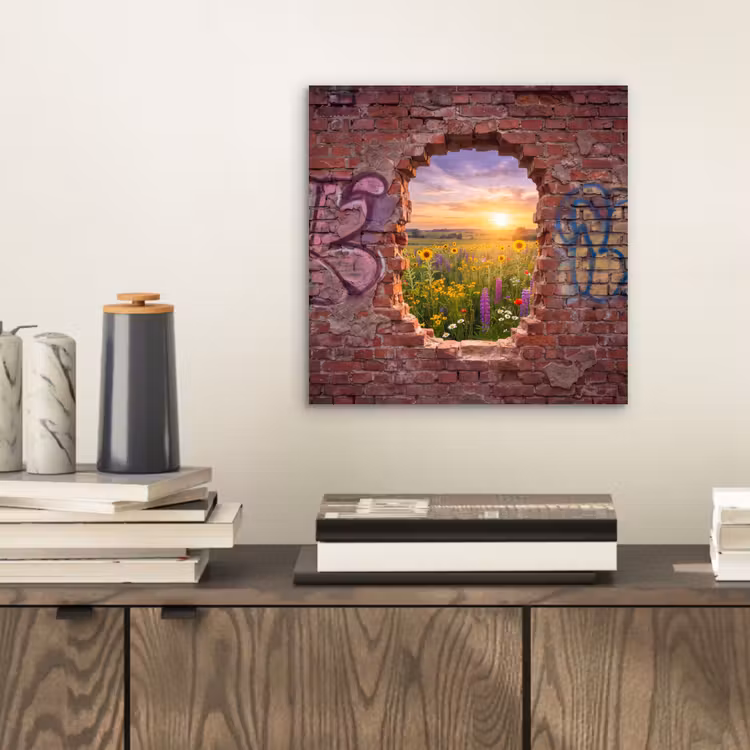 Alu-Dibond-Bild - Blumen – Feld – Natur — 2