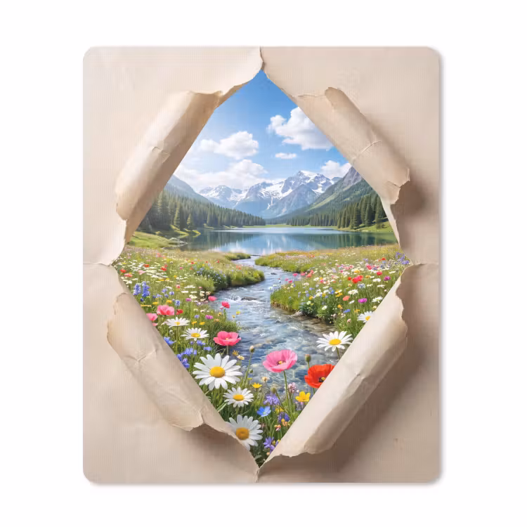 Mauspad - Blumen – Fluss – Landschaft — 1