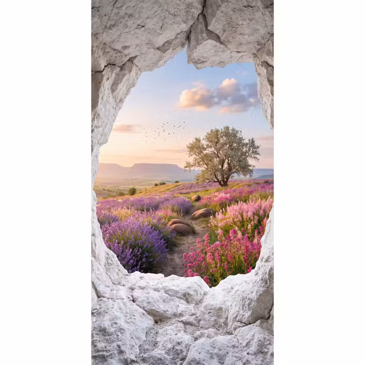 Tapete - Blumen – Weg – Natur — 2