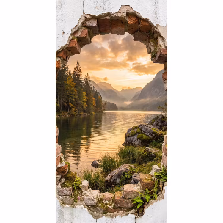 Tapete - Mauer – Landschaft – Natur — 2