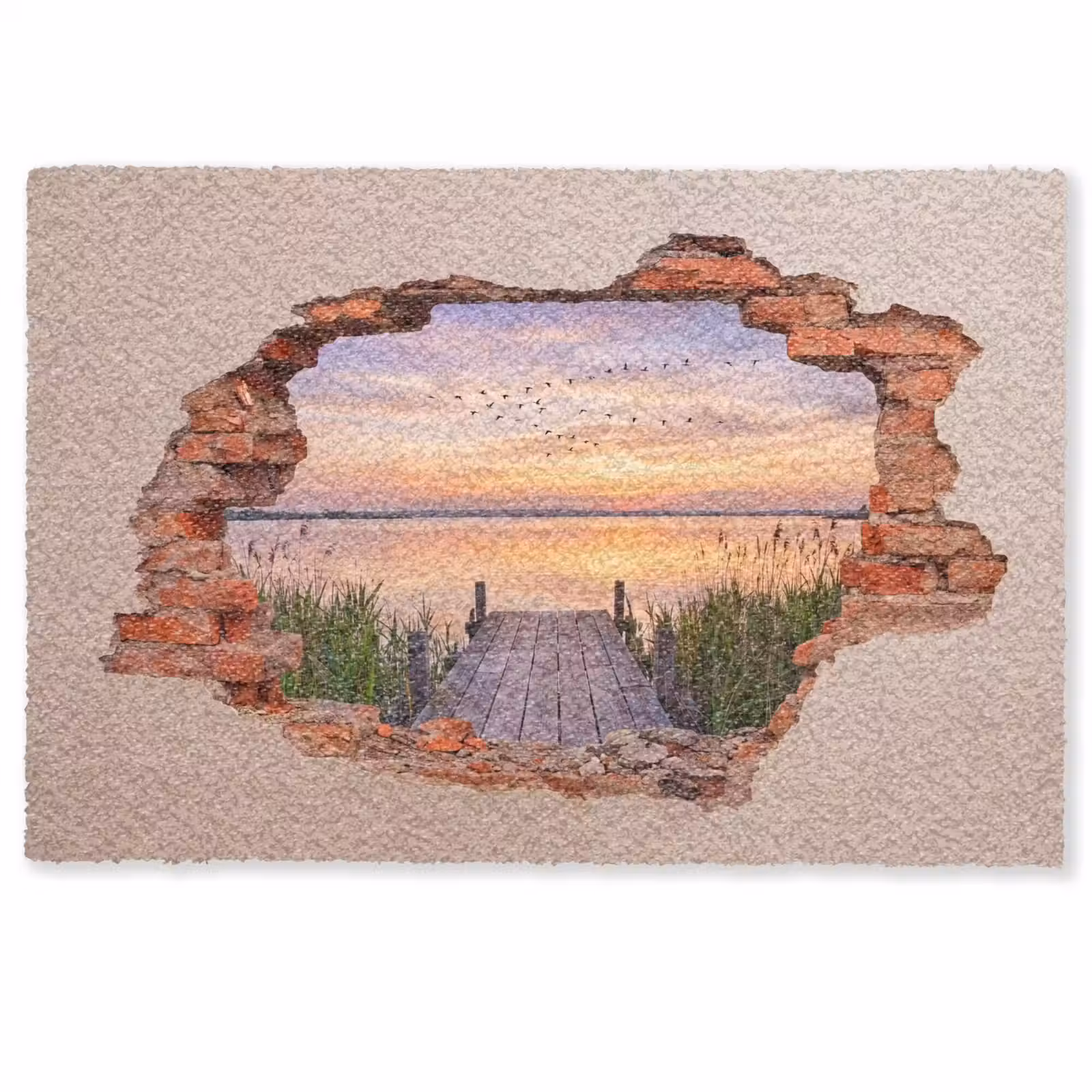 Fußmatte - Mauer – Landschaft – Illusion — 1