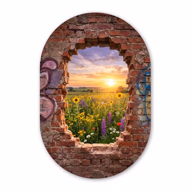 Forexbild Oval - Blumen – Feld – Natur — 1