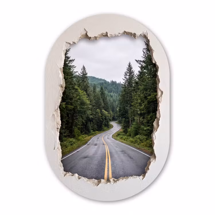 Forexbild Oval - Straße – Wald – Natur — 1