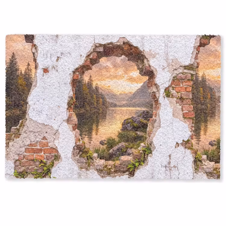 Fußmatte - Mauer – Landschaft – Natur — 1