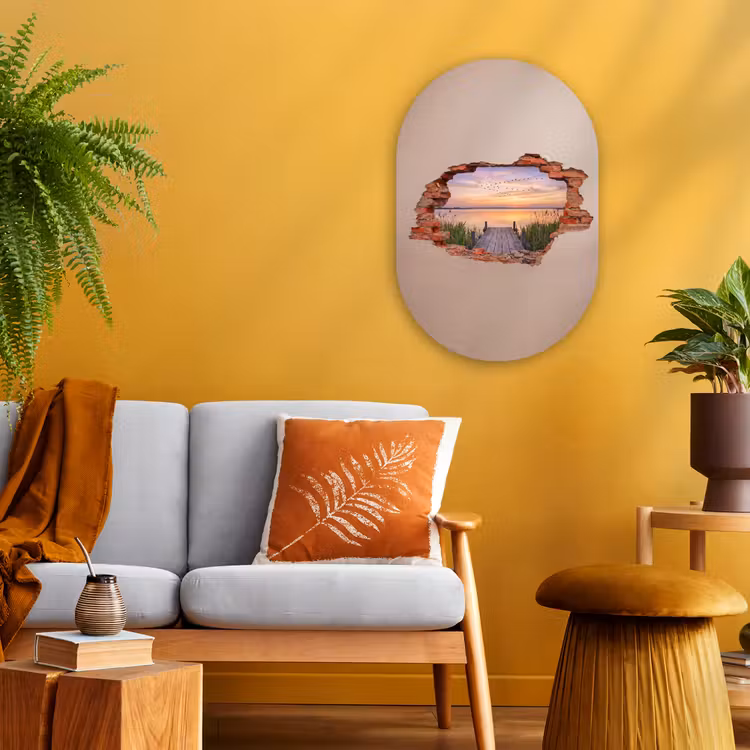 Forexbild Oval - Mauer – Landschaft – Illusion — 2